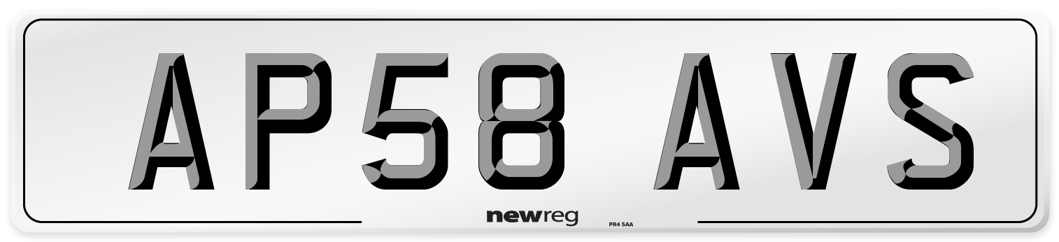 AP58 AVS Number Plate from New Reg